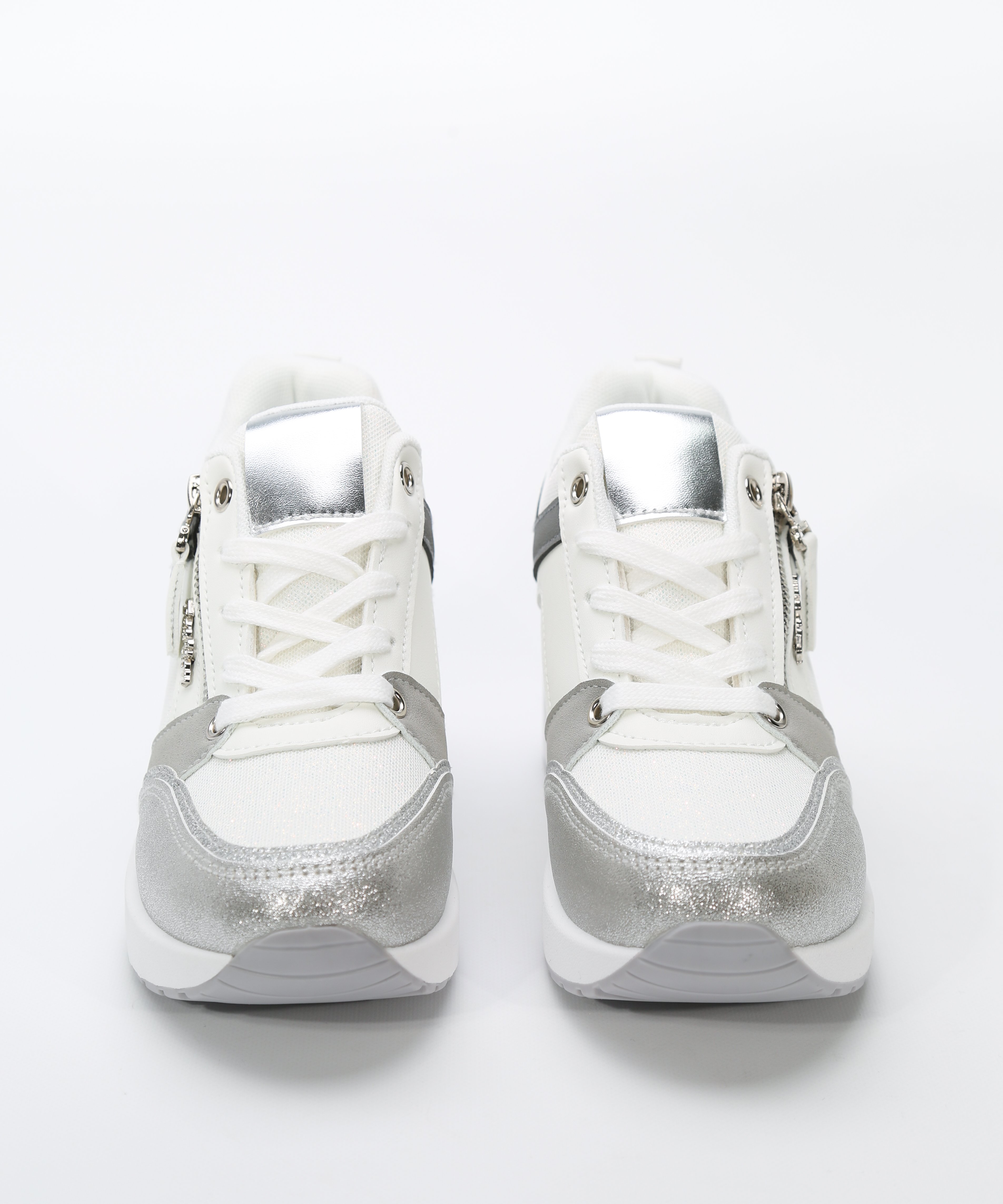 Zapatillas cuña detalle cremallera image number null